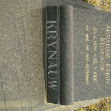 KRYNAUW Abraham Johan 1874-1968