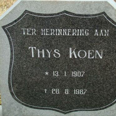 KOEN Thys 1907-1987
