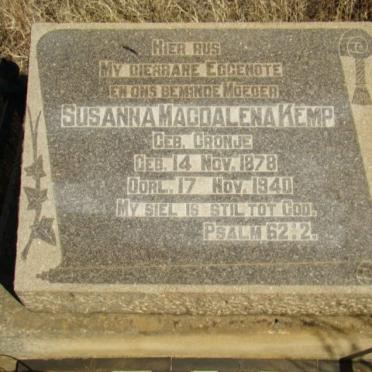 KEMP Susanna Magdalena nee CRONJE 1878-1940