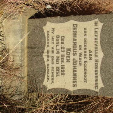 KOEN Gerhardus Johannes 1892-1951