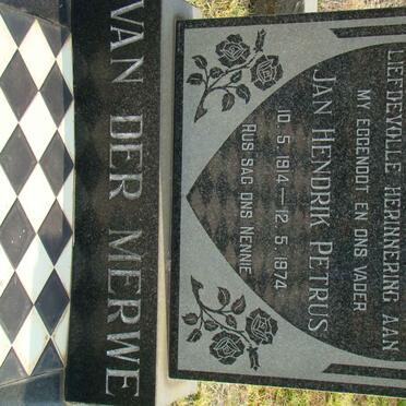 MERWE Jan Hendrik Petrus, van der 1914-1974