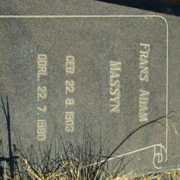 MASSYN Frans Adam 1903-1890
