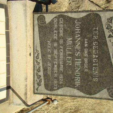 MULLER Johannes Hendrik 1924-1939