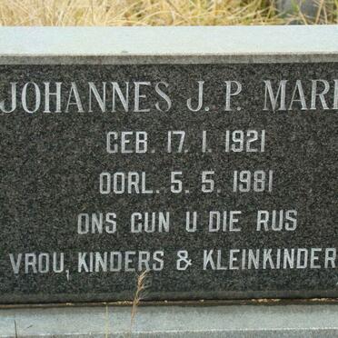 MAREE Johannes J.P. 1921-1981