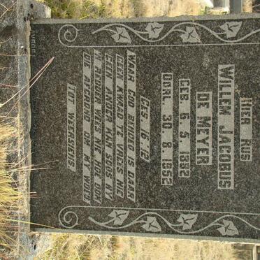 MEYER Willem Jacobus, de 1882-1952