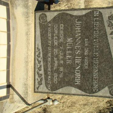 MULLER Johannes Hendrik 1876-1950