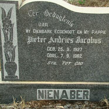 NIENABER Pieter Andries Jacobus 1927-1962