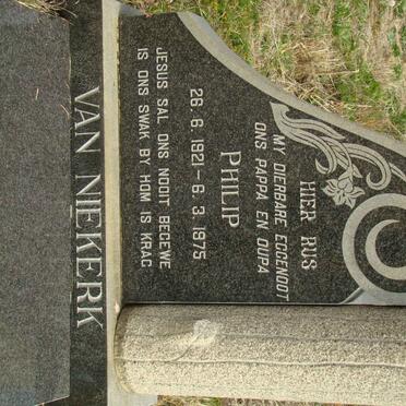 NIEKERK Philip, van 1921-1975