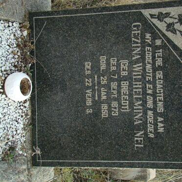 NEL Gezina Wilhelmina nee BREEDT 1873-1950