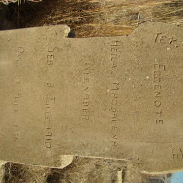 NIENABER Heila Magdalena 1910-1931