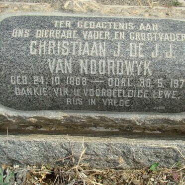 NOORDWYK Christiaan J. de J.J., van 1888-1971