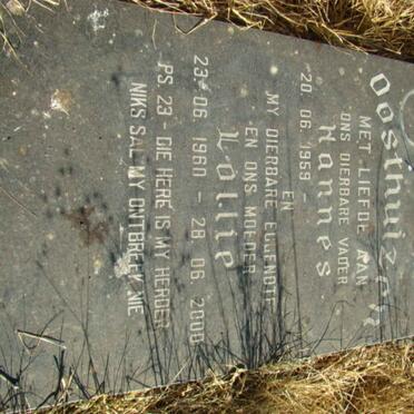 OOSTHUIZEN Hannes 1959- &amp; Lollie 1960-2000