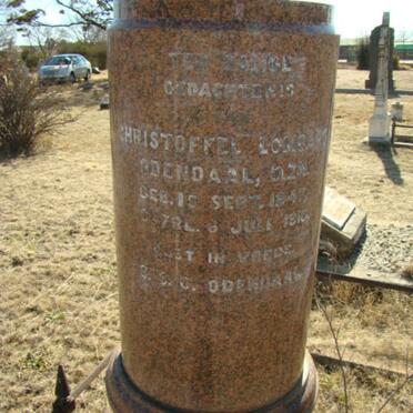 ODENDAAL Christoffel Lombard 1843-1910