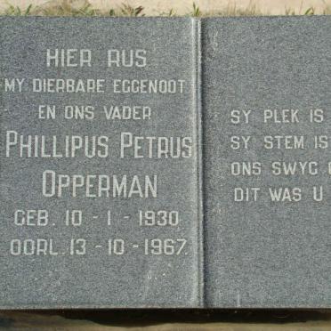 OPPERMAN Phillipus Petrus 1930-1967