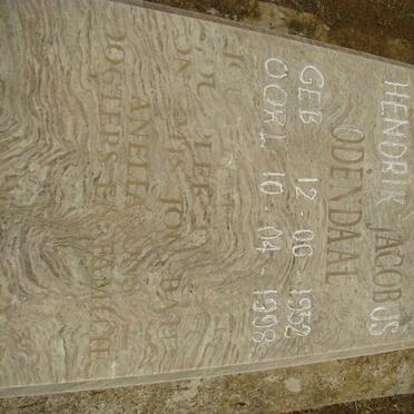 ODENDAAL Hendrik Jacobus 1952-1998