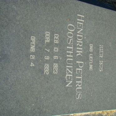 OOSTHUIZEN Hendrik Petrus 1923-1992