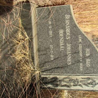 ODENDAAL Bernardus Johannes 1907-1971