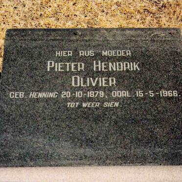 OLIVIER Pieter Hendrik nee HENNING 1879-1966