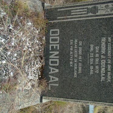 ODENDAAL Hendrik J. 1872-1948