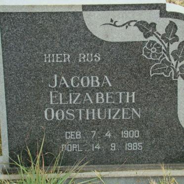 OOSTHUIZEN Jacoba Elizabeth 1900-1985