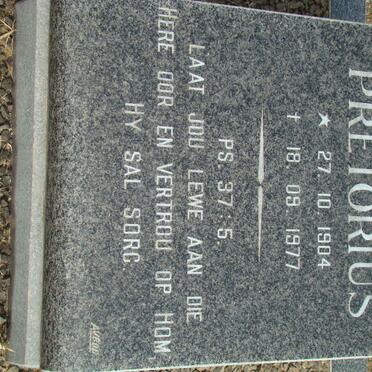 PRETORIUS Jan Lodewikus 1904-1977