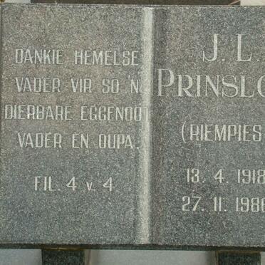 PRINSLOO J.L. 1918-1986