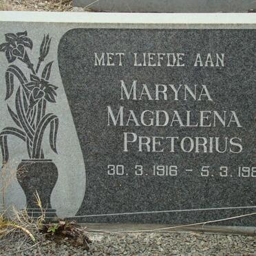 PRETORIUS Maryna Magdalena 1916-1982