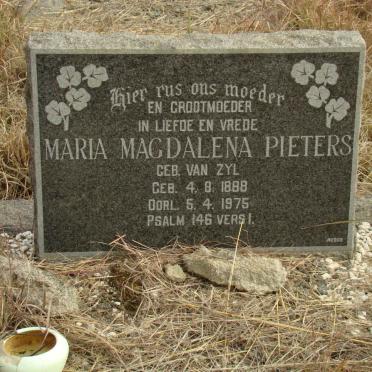 PIETERS Maria Magdalena nee VAN ZYL 1888-1975