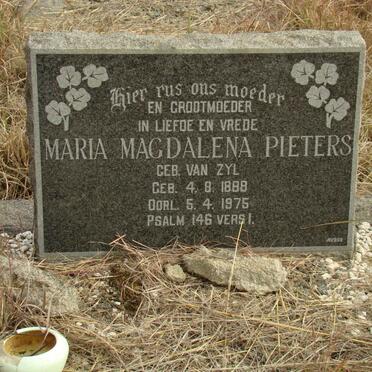 PIETERS Maria Magdalena nee VAN ZYL 1888-1975