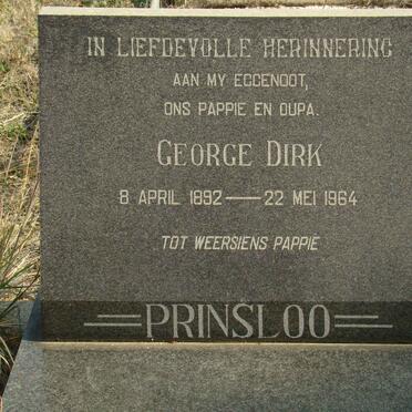 PRINSLOO George Dirk 1892-1964