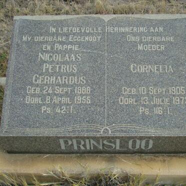 PRINSLOO Nicolaas Petrus Gerhardus 1888-1955 &amp; Cornelia 1905-1973