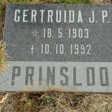 PRINSLOO Gertruida J.P. 1903-1992