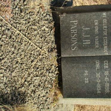 PARSONS J.J.H.  1898-1934