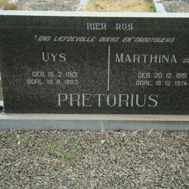 PRETORIUS Uys 1913-1983 &amp; Marthina ELS 1915-1974
