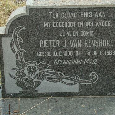 RENSBURG Pieter J., van 1896-1963