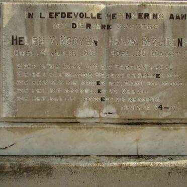 ROOYEN Helen, van -1951 :: BEZUIDENHOUT Hanna -1952