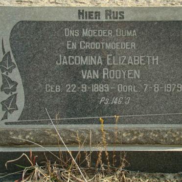 ROOYEN Jacomina Elizabeth, van 1889-1979