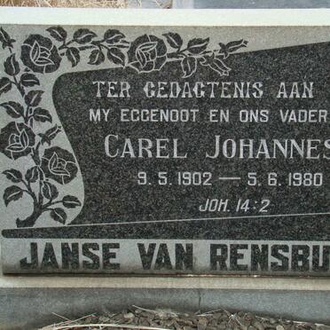 RENSBURG Carel Johannes, Janse van 1902-1980