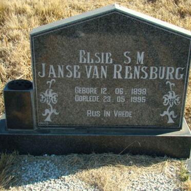 RENSBURG Elsie S.M., Janse van 1898-1995