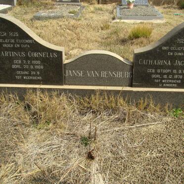 RENSBURG Martinus Cornelus, Janse van 1900-1966 &amp; Catharina Jacomina 1907-1978
