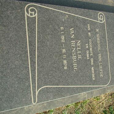 RENSBURG Nellie, van 1912-1978