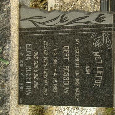 ROSSOUW Gert 1887-1961 &amp; Edna 1898-1990