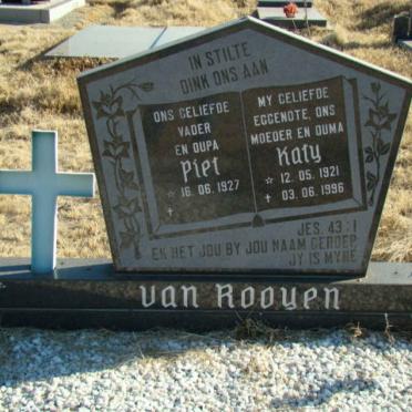 ROOYEN Piet, van 1927- &amp; Katy 1921-1996