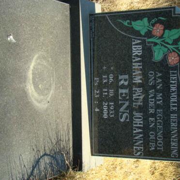 RENS Abraham Paul Johannes 1933-2000