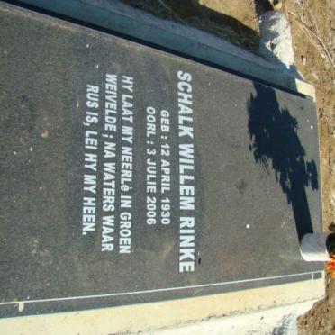 RINKE Schalk Willem 1930-2006