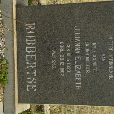 ROBBERTSE Johanna Elizabeth 1929-1962