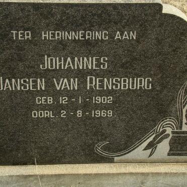 RENSBURG Johannes, Janse van 1902-1969