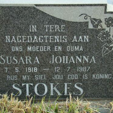 STOKES Susara Johanna 1918-1987