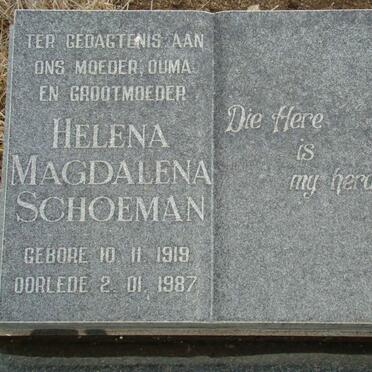 SCHOEMAN Helena Magdalena 1919-1987