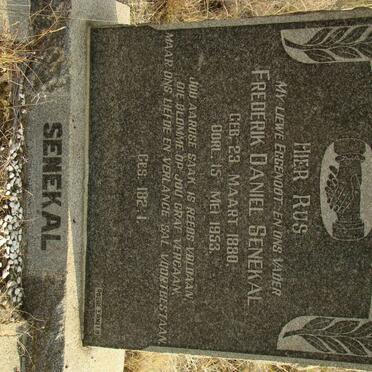 SENEKAL Frederik Daniel 1880-1953